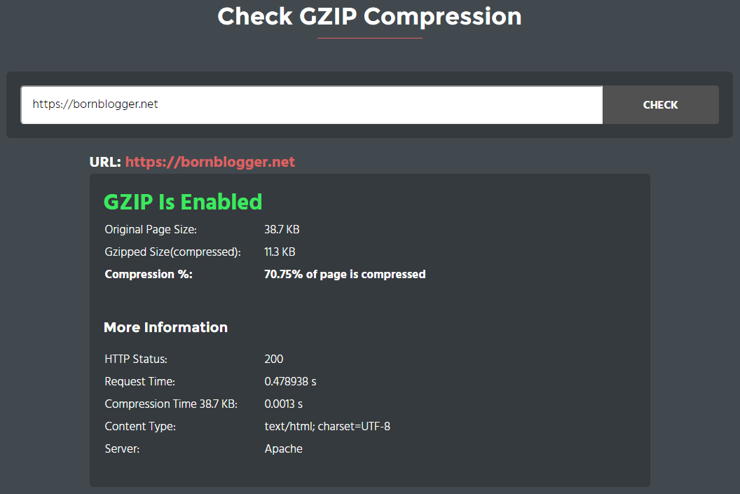 Enabling GZIP Compression