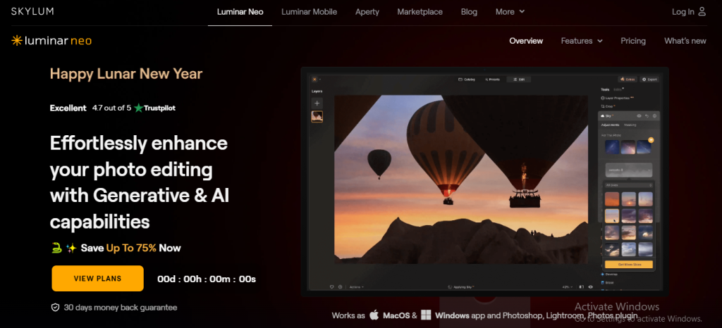 Skylum Luminar Neo interface