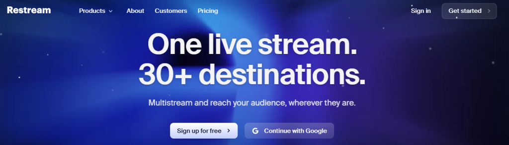 interface of restream