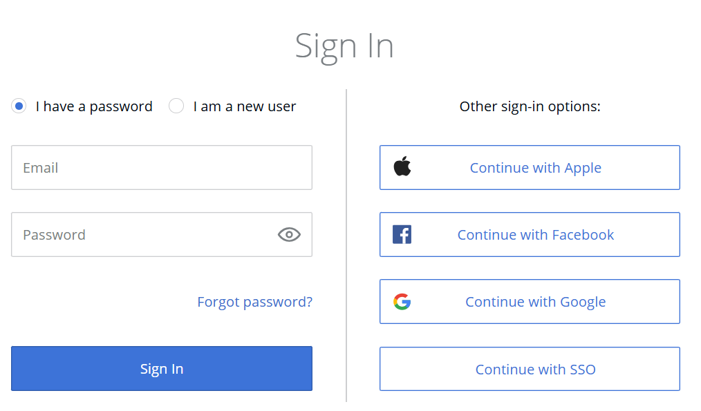 Parallels sign up