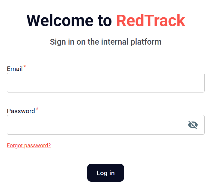 Redtrack login