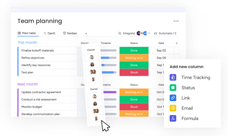 Monday.com work info