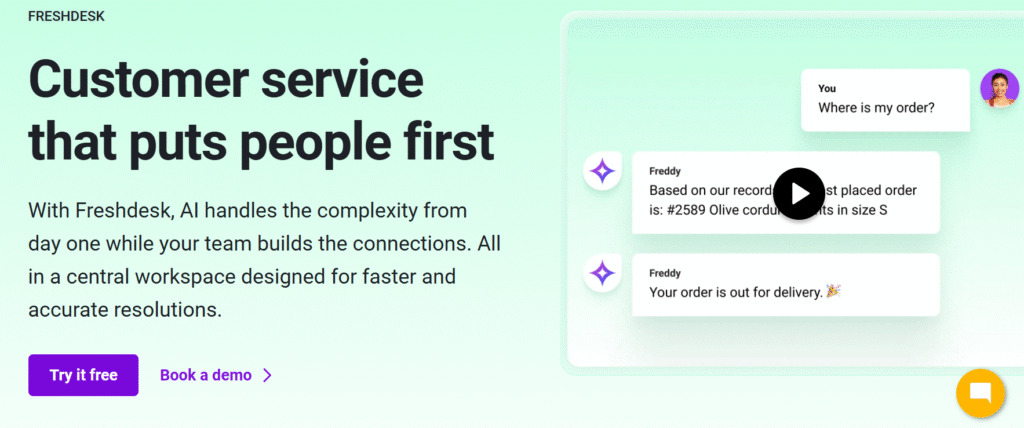 Freshdesk customer support