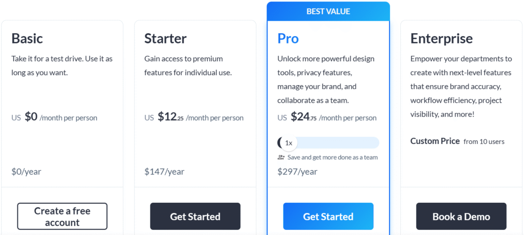 Visme Pricing