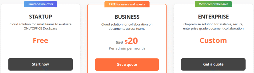 onlyoffice pricing