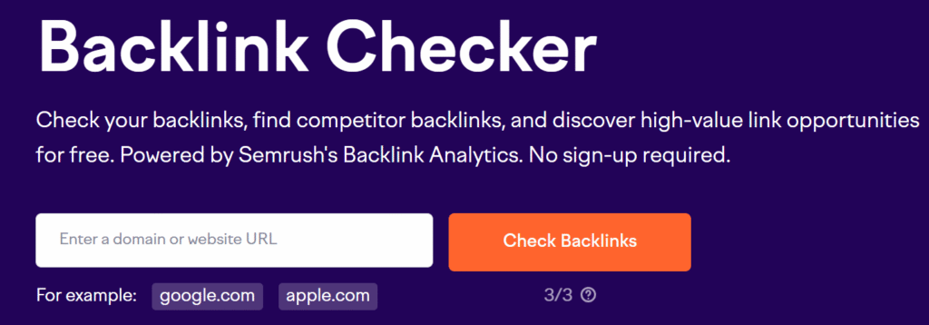 semrush backlink checker