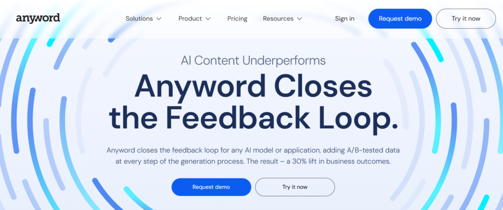 Anyword AI Content Writing